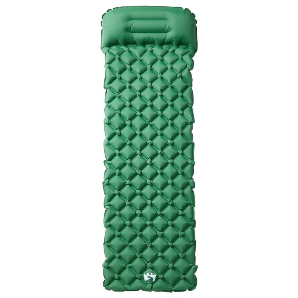 Colchón de camping inflable con almohada 1 persona
