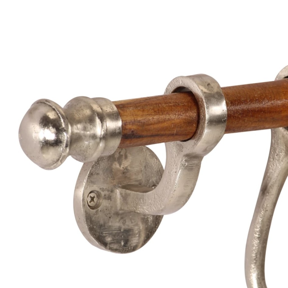 Perchero de pared aluminio 75x15