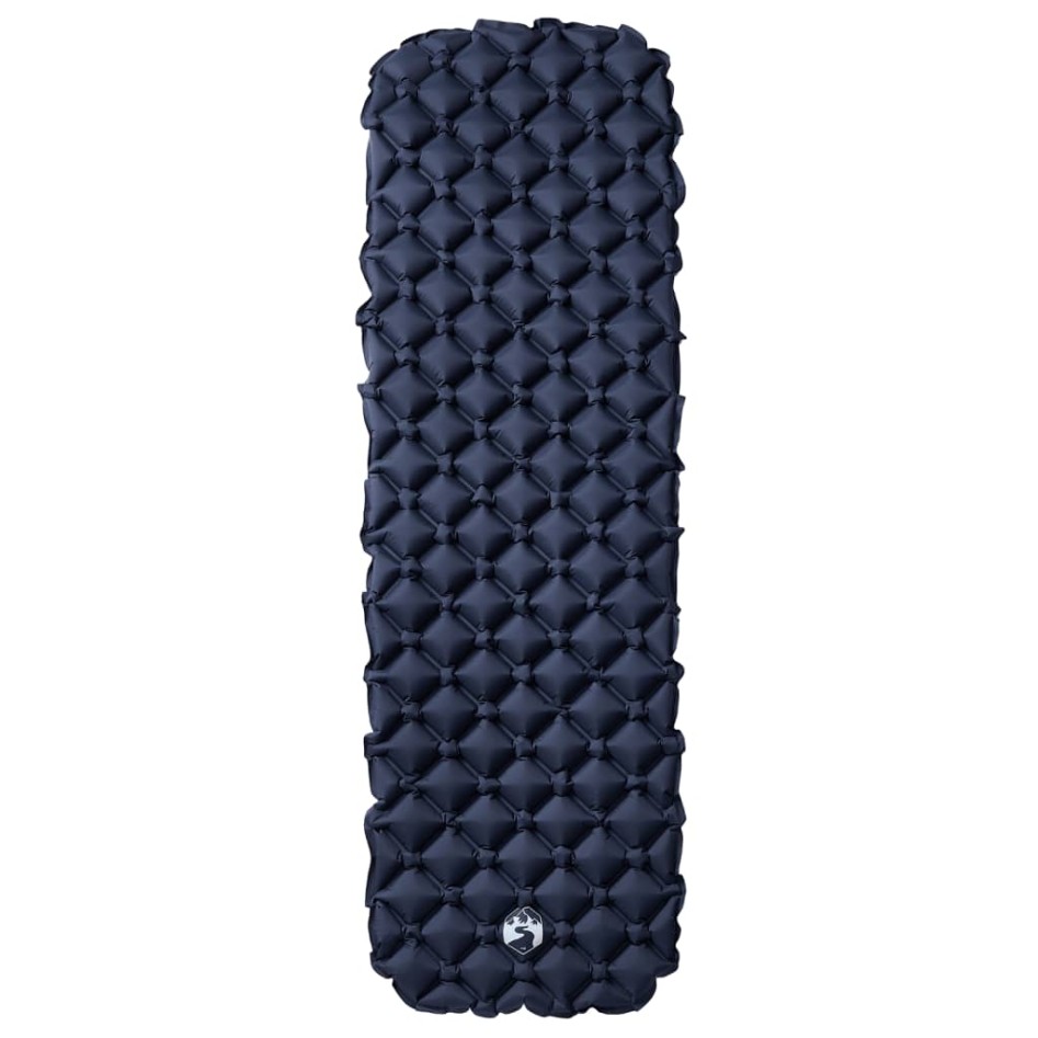 Colchón inflable de camping para 1 persona gris 190x58x6