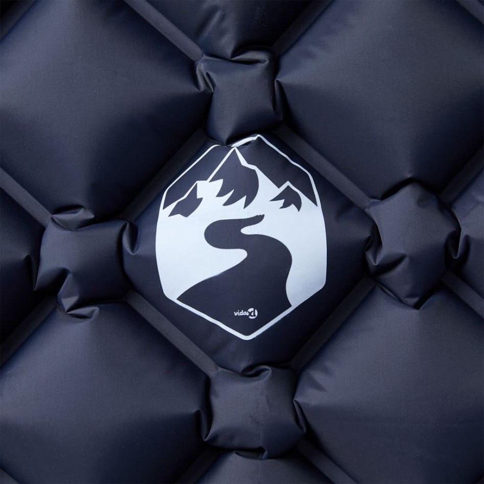 Colchón inflable de camping para 1 persona gris 190x58x6