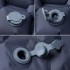 Colchón inflable de camping para 1 persona gris 190x58x6
