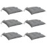 Cojines de silla de jardín 6 uds tela Oxford gris 40x40x7