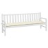 Cojín para banco de jardín tela Oxford crema 200x50x7