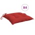 Cojines de silla de jardín 4 uds tela Oxford rojo 40x40x7