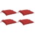 Cojines de silla de jardín 4 uds tela Oxford rojo 40x40x7