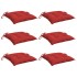 Cojines para palets 6 unidades tela Oxford rojo 50x50x7