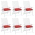 Cojines para palets 6 unidades tela Oxford rojo 50x50x7
