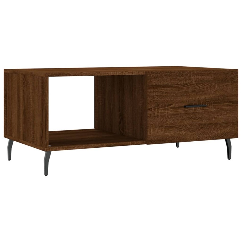 Mesa de centro madera contrachapada roble marrón 90x50x40