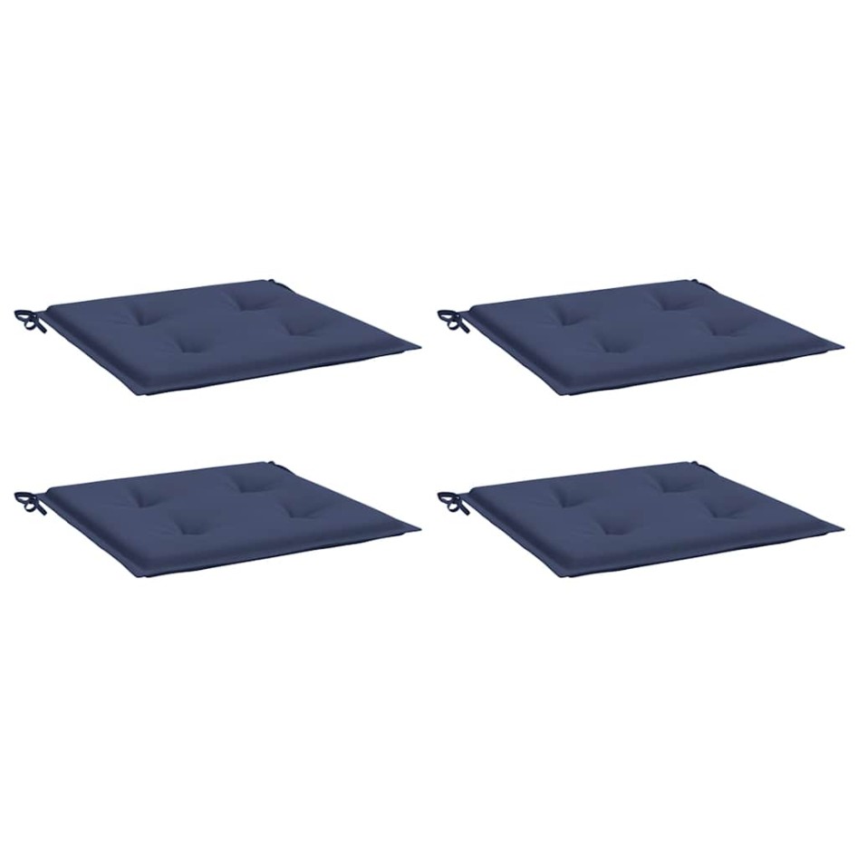 Cojines para muebles palets 4 uds tela azul marino 50x50x3