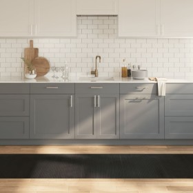 Alfombra rectangular bambú negro 70x500