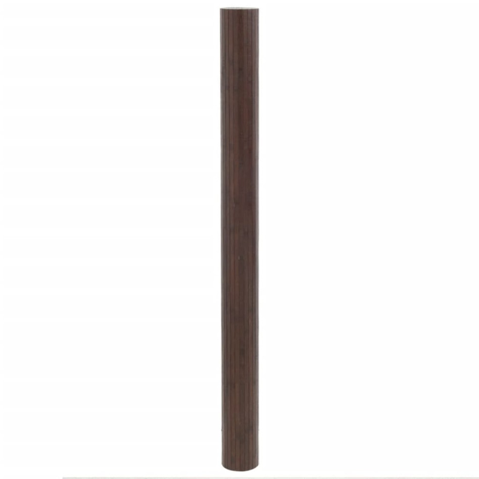 Alfombra rectangular bambú marrón oscuro 80x500