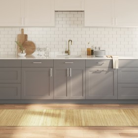 Alfombra rectangular bambú color natural claro 70x500