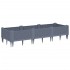 Jardinera con clavijas PP azul gris 125x40x28,5
