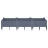 Jardinera con clavijas PP azul gris 125x40x28,5