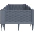 Jardinera con clavijas PP azul gris 125x40x28,5