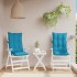 Cojines de silla con respaldo alto 2 uds tela Oxford azul