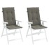Cojines para silla respaldo alto 2 uds tela gris oscuro