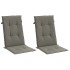 Cojines para silla respaldo alto 2 uds tela gris oscuro