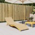 Cojín para tumbona tela beige melange 200x60x4