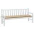 Cojín para banco de jardín tela beige melange 180x50x7