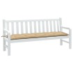 Cojín para banco de jardín tela beige melange 180x50x7 cm