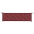 Cojín para banco de jardín tela rojo tinto melange 180x50x7