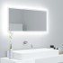 Espejo de baño LED crílico blanco brillo 90x8,5x37