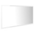 Espejo de baño LED crílico blanco brillo 90x8,5x37