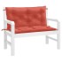 Cojines para banco jardín 2 uds tela rojo melange 100x50x7