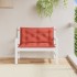Cojines para banco jardín 2 uds tela rojo melange 100x50x7