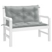 Cojines banco jardín 2 uds tela gris claro melange 100x50x7 cm
