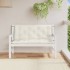 Cojines para banco jardín 2 uds tela crema melange 120x50x7