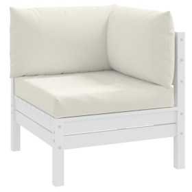 Cojines para sofá de palets 3 uds tela crema