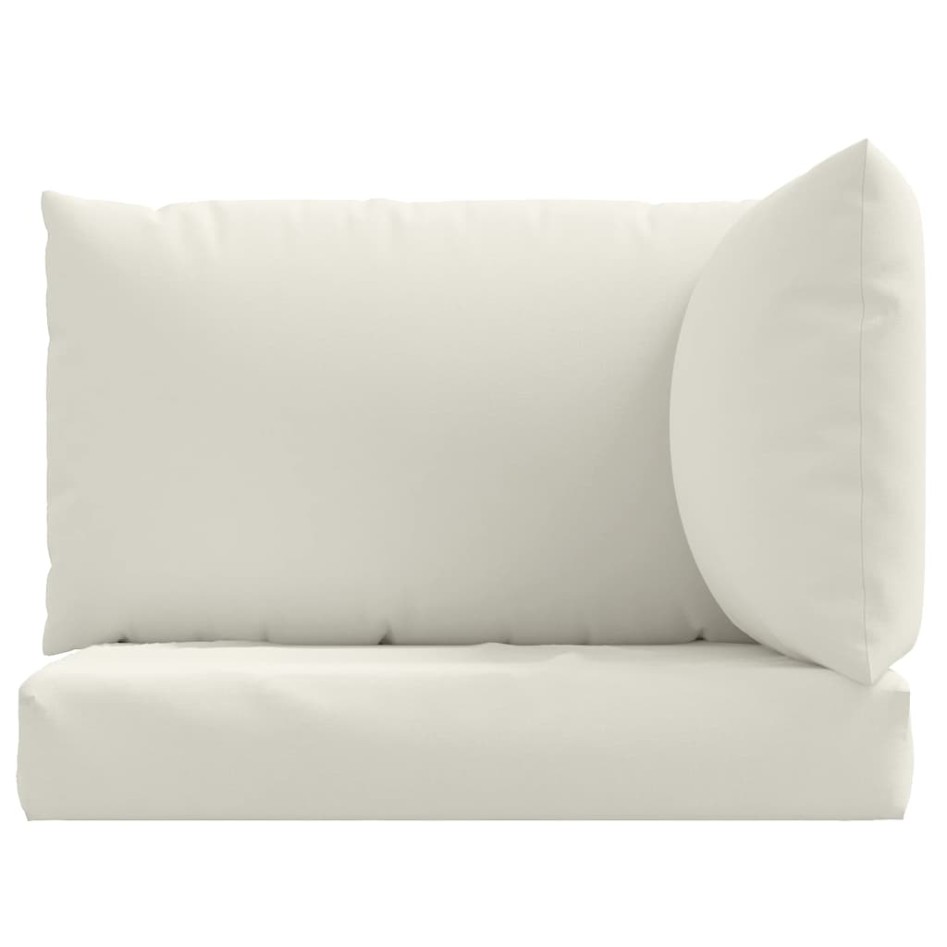 Cojines para sofá de palets 3 uds tela crema