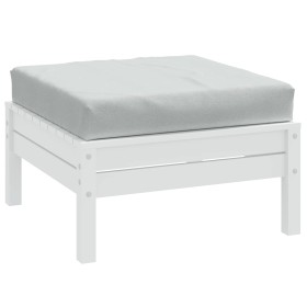 Cojín para sofá de palets tela gris claro melange 60x60x10