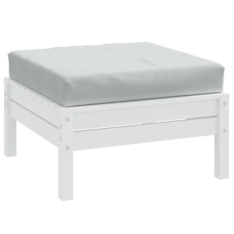 Cojín para sofá de palets tela gris claro melange 60x60x10