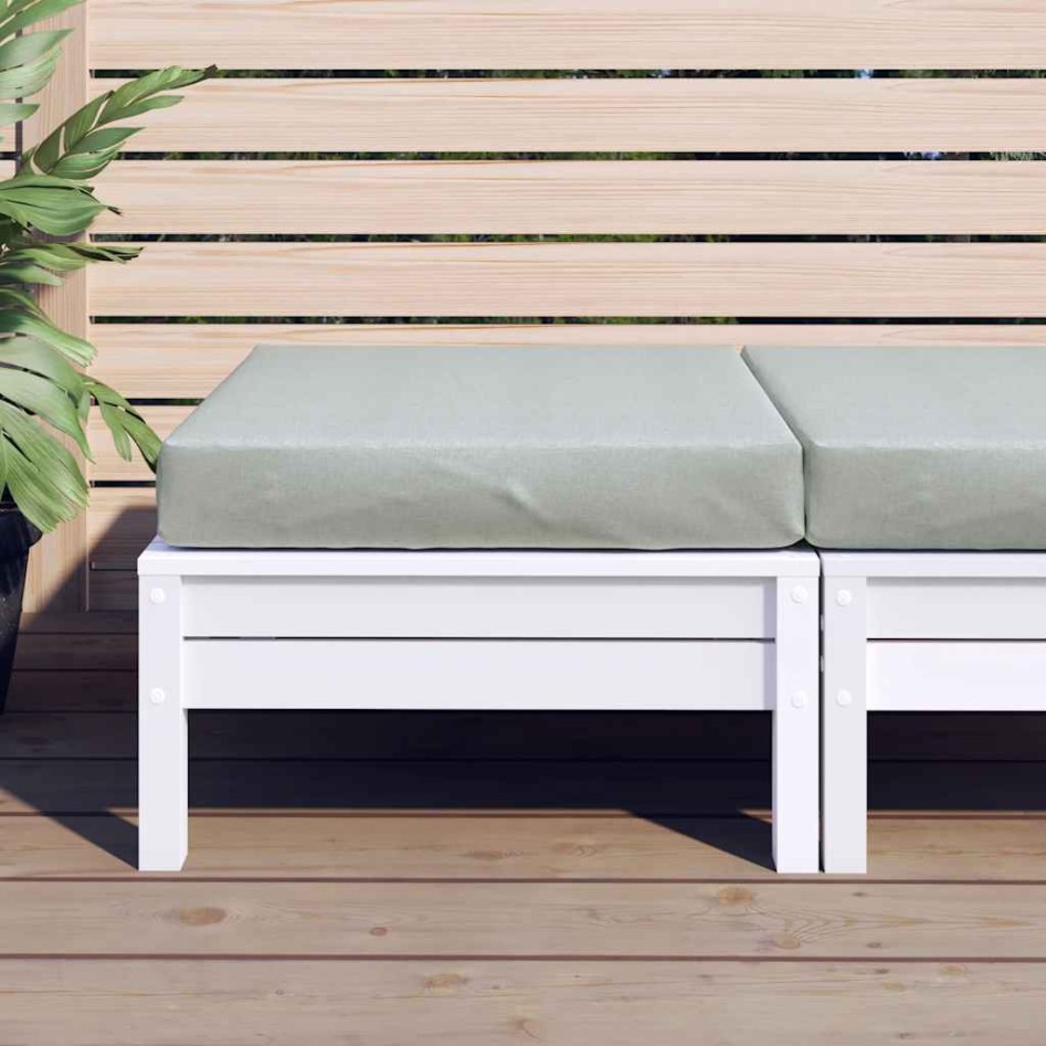 Cojín para sofá de palets tela gris claro melange 60x60x10