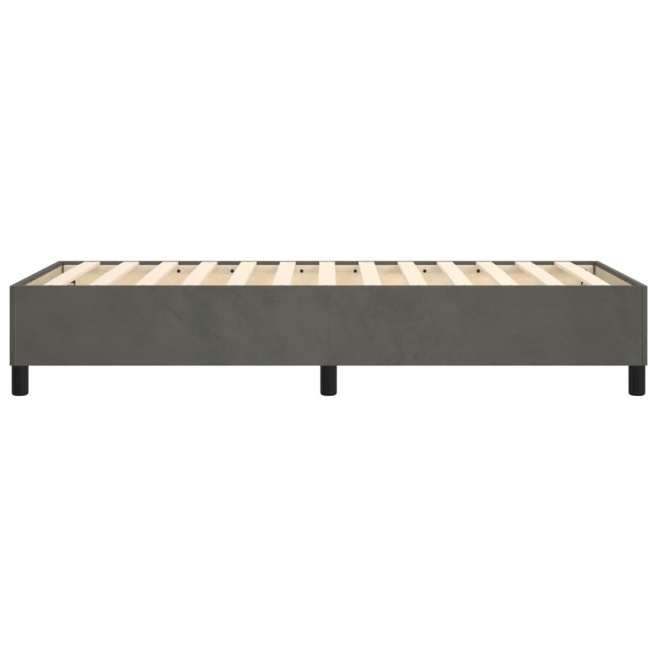 Estructura de cama box spring terciopelo gris oscuro 100x200