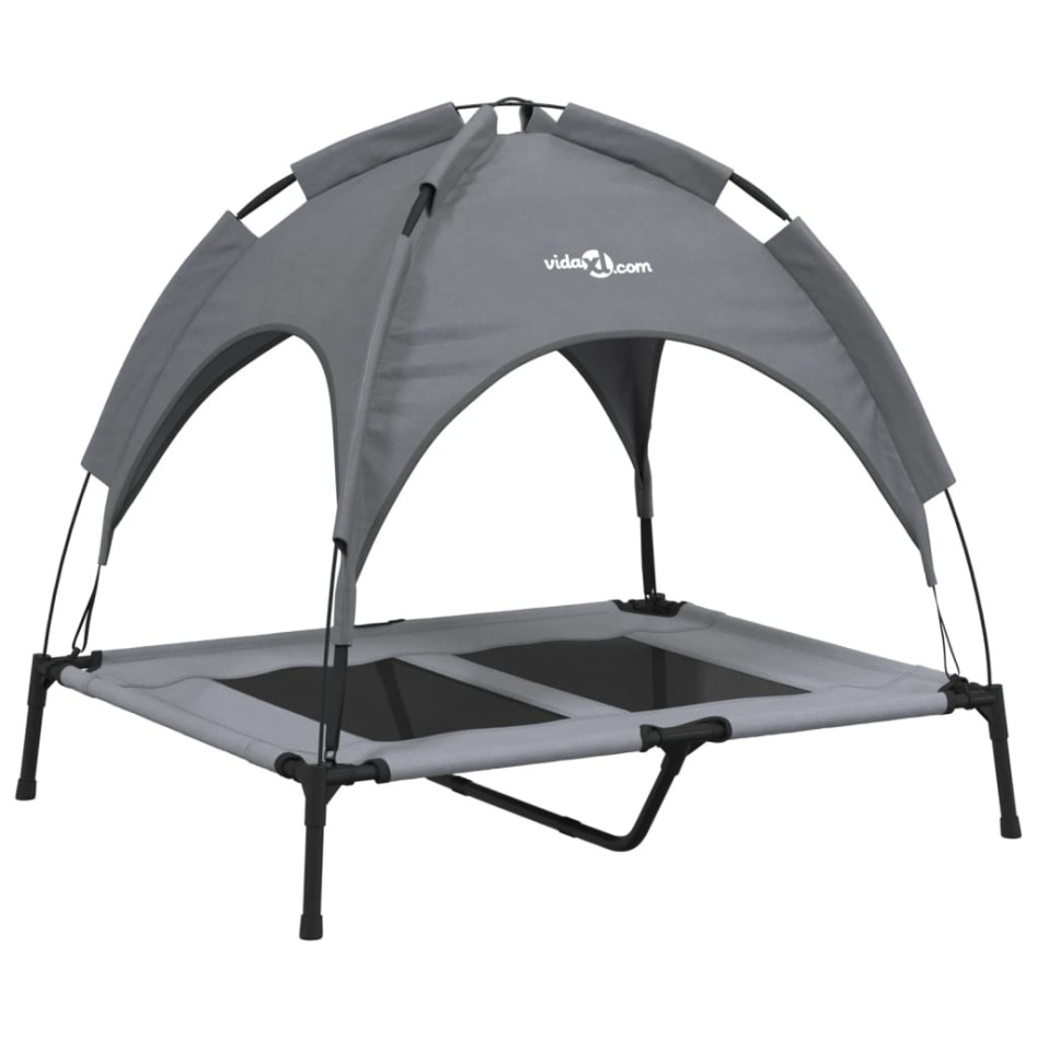 Cama para perros con dosel antracita tela oxford y