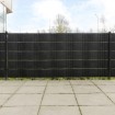 Toldos para balcón 10 uds ratán sintético negro 255x19 cm
