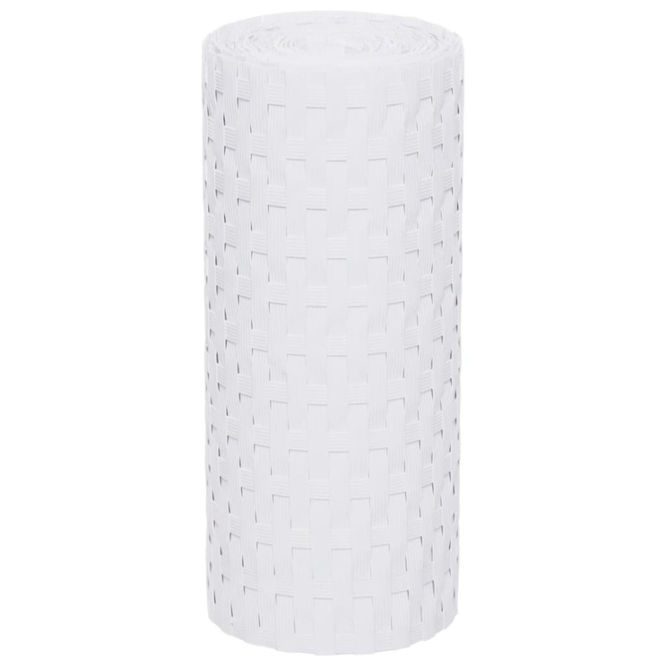 Toldos para balcón 5 uds ratán sintético blanco 255x19