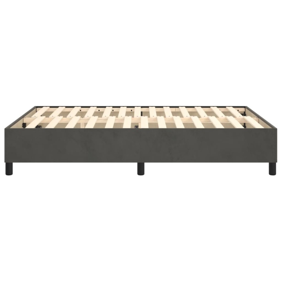 Estructura de cama box spring terciopelo gris oscuro