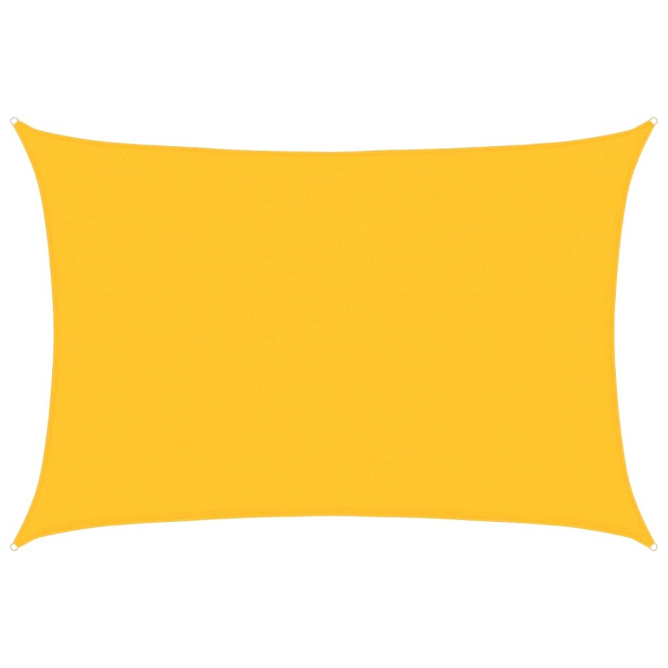 Toldo de vela rectangular HDPE amarillo 160 g/m² 4x5