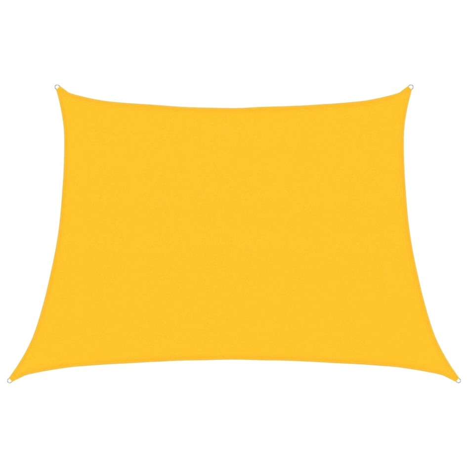 Toldo de vela trapecio HDPE amarillo 160 g/m² 4/5x3