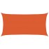 Toldo de vela rectangular HDPE naranja 160 g/m²