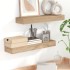 Estantes de pared 2 unidades madera maciza de teca 60x15x4