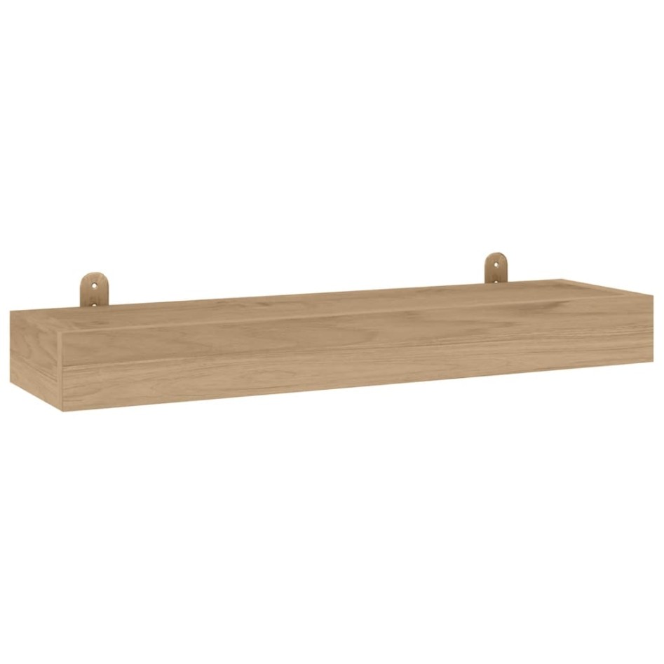 Estantes de pared 2 unidades madera maciza de teca 60x15x4