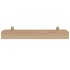 Estantes de pared 2 unidades madera maciza de teca 60x15x4