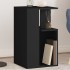 Mesa auxiliar madera de ingeniería negro 35x35x60