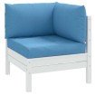 Cojines para sofá de palets 3 uds tela azul melange